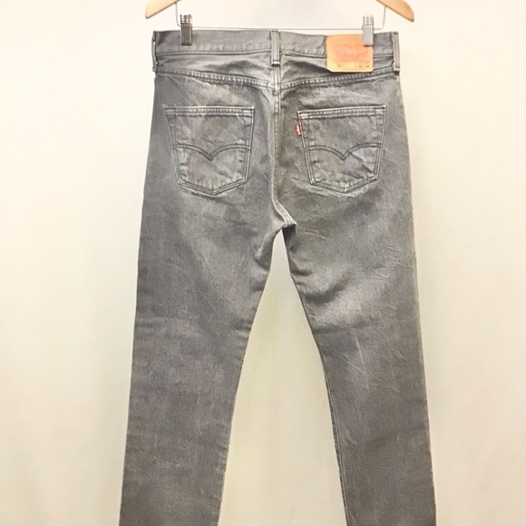 Levi’s 30x30 Tag 501 Men’s Gray Measured 31x29.5 Button Fly 100% Cotton Jeans - Picture 9 of 12
